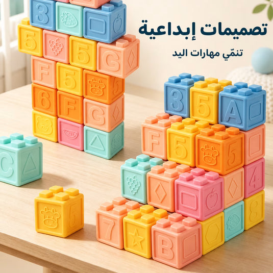 تصاميم إبداعية متنوعة من مكعبات البناء الناعمة لتنمية مهارات اليد
