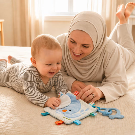 كتاب الفيل الحسي القماشي للرضّع